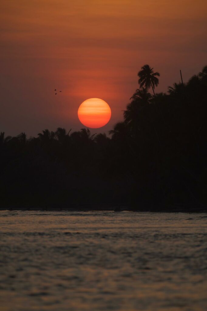 Beautiful sunrise photo from our yacht in Telo islands, Indonesia