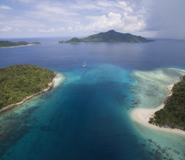 Sailing Super Yacht in the Anambas islands
